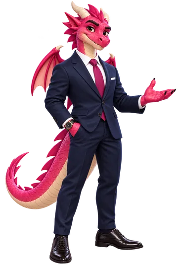 Dravo, dragão humanizado de terno